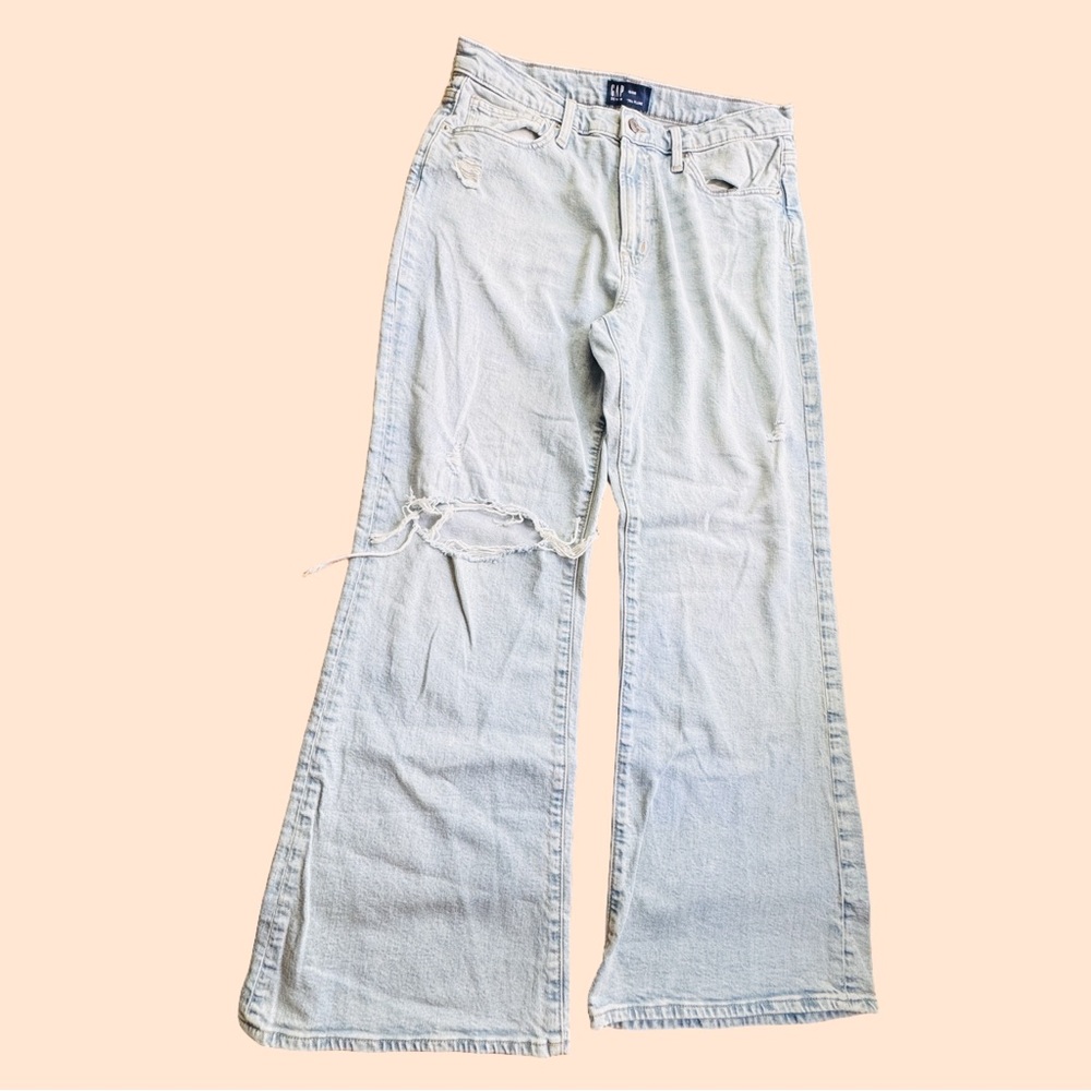 Gap 70's flare blue jeans size 12